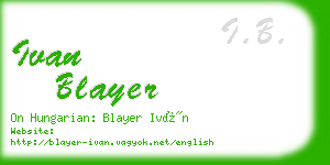 ivan blayer business card